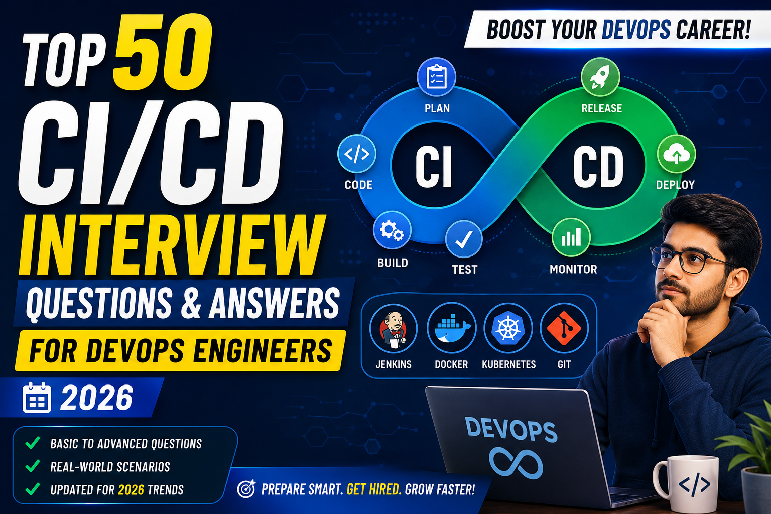 Top 50 CI/CD questions for DevOps engineer certification