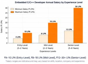 Embedded C/C++ Developer career opportunities, salary ranges and hiring companies in India